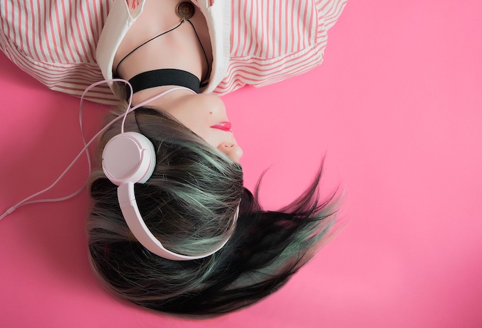 Woman with headphones