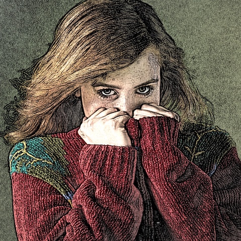 Woman with sweater
